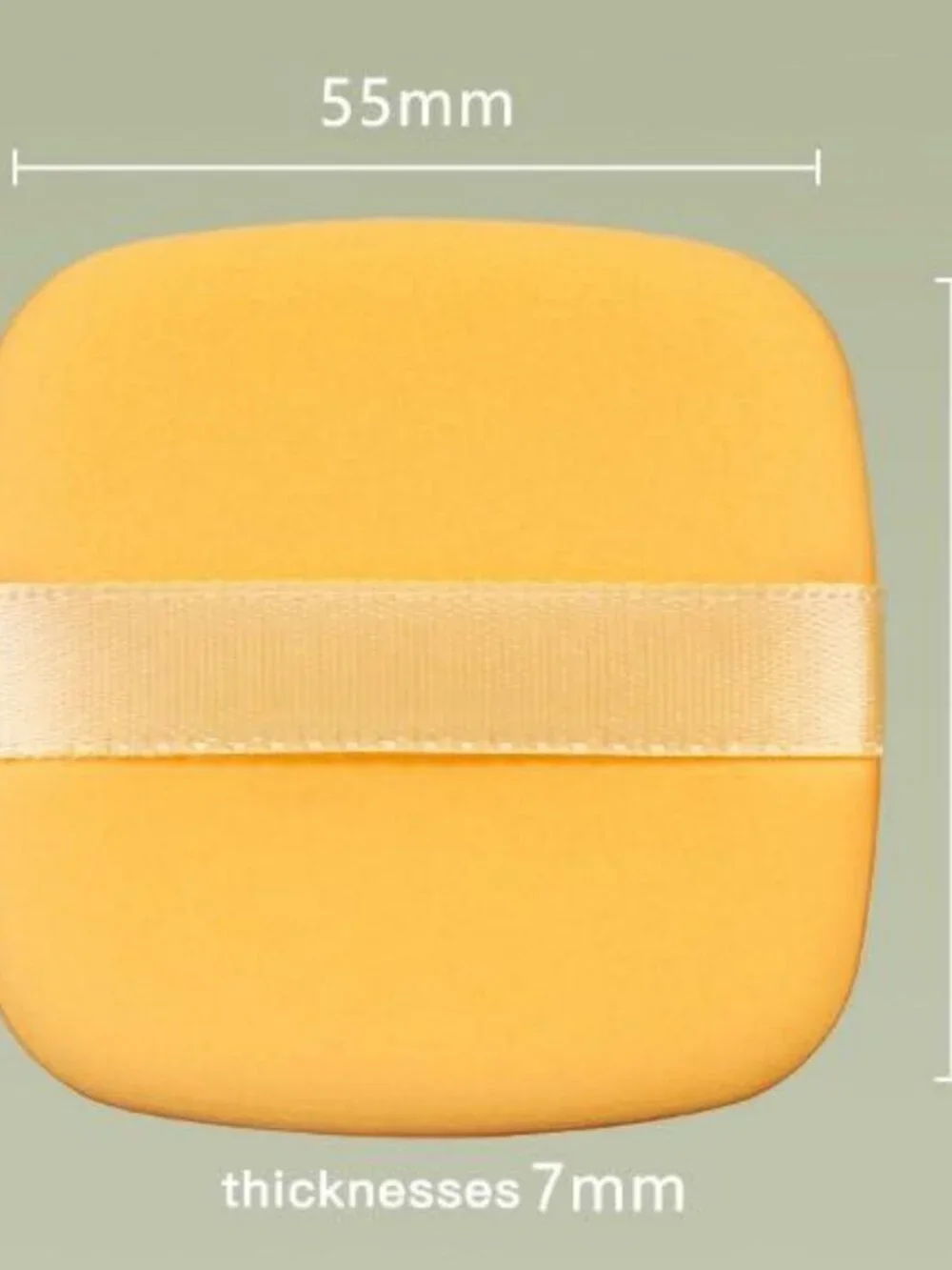 4 Pcs Yellow Square Makeup Sponge Beauty Blenders